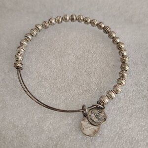 Alex and Ani Silver Beaded Charm Bracelet  Bangle BOHO   172